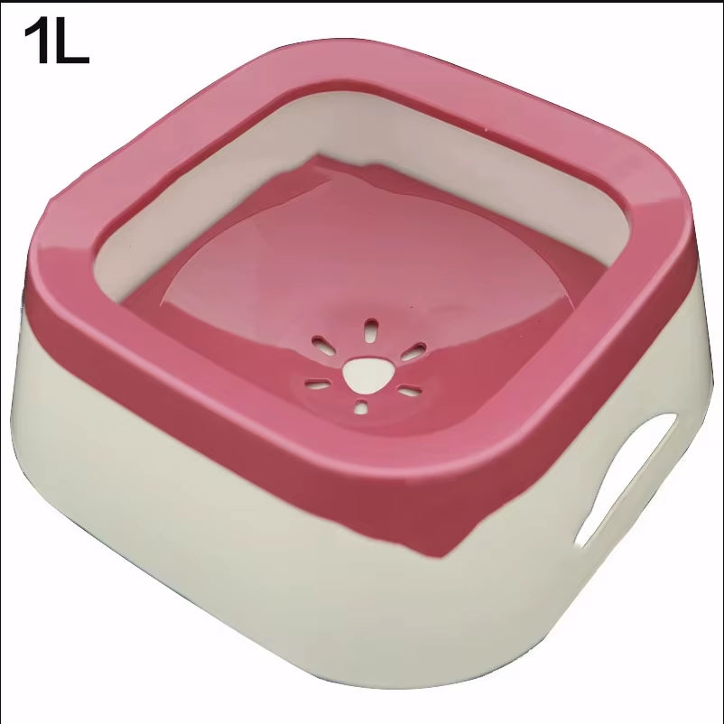 1.5L ABS Plastic Dog and Cat Water Bowl with Spill-Free Design and Floating Feature