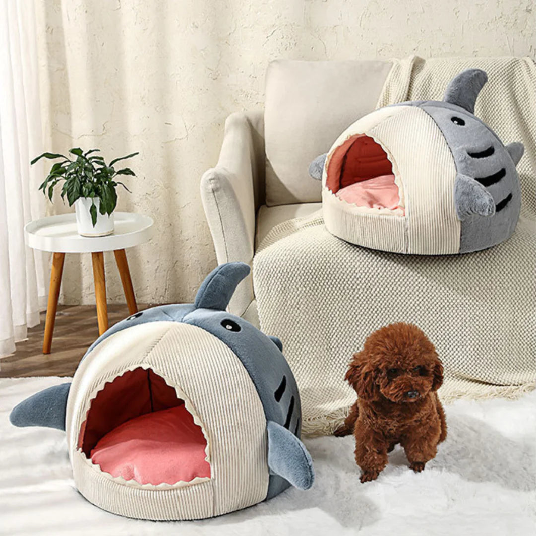 Ultimate Luxury Plush Shark Shaped Pet Bed for Pampered Pups
