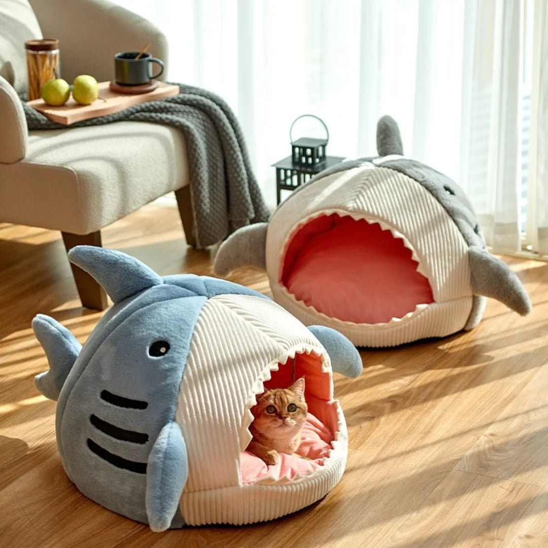 Ultimate Luxury Plush Shark Shaped Pet Bed for Pampered Pups
