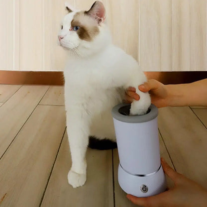 Electric Portable Dog Paw Washer - Automatic Pet Cleaner & Massager for Small to Medium Dogs and Cats - USB Rechargeable