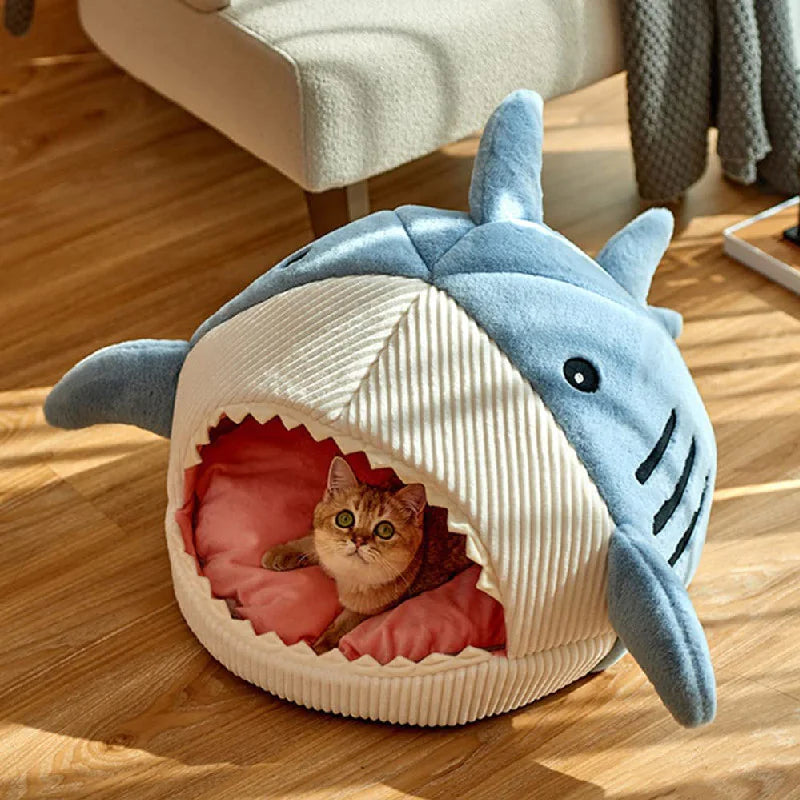 Ultimate Luxury Plush Shark Shaped Pet Bed for Pampered Pups