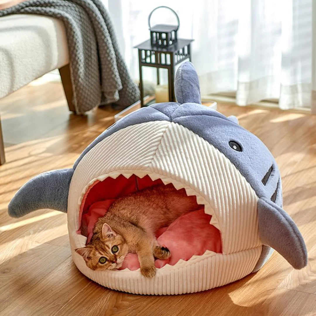 Ultimate Luxury Plush Shark Shaped Pet Bed for Pampered Pups