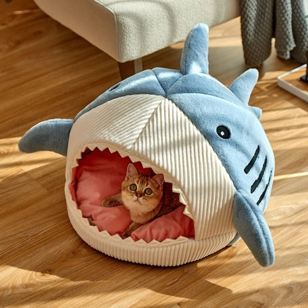 Ultimate Luxury Plush Shark Shaped Pet Bed for Pampered Pups