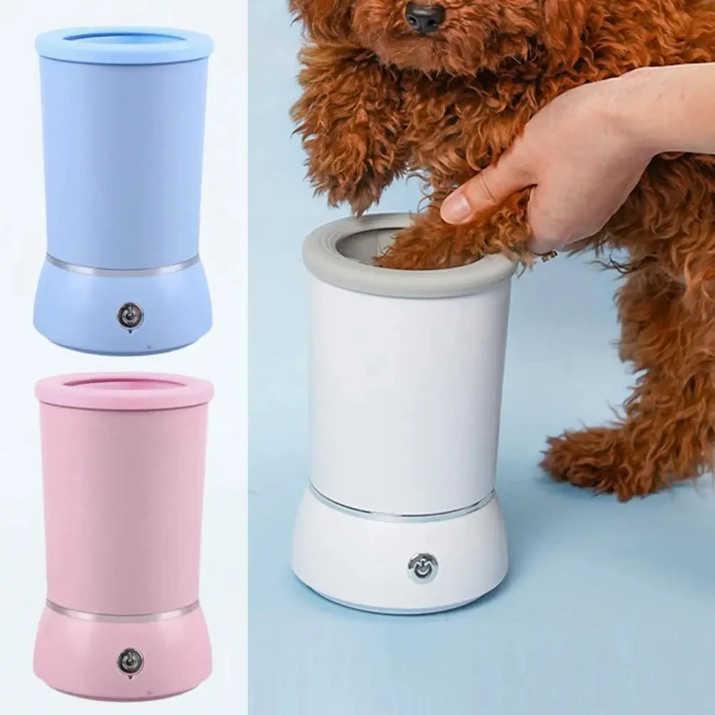 Electric Portable Dog Paw Washer - Automatic Pet Cleaner & Massager for Small to Medium Dogs and Cats - USB Rechargeable