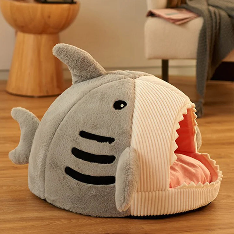 Ultimate Luxury Plush Shark Shaped Pet Bed for Pampered Pups