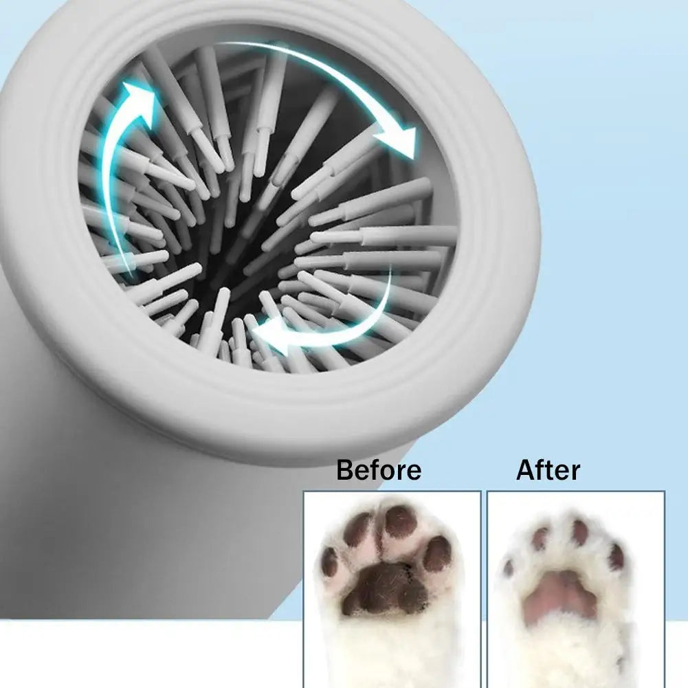 Electric Portable Dog Paw Washer - Automatic Pet Cleaner & Massager for Small to Medium Dogs and Cats - USB Rechargeable
