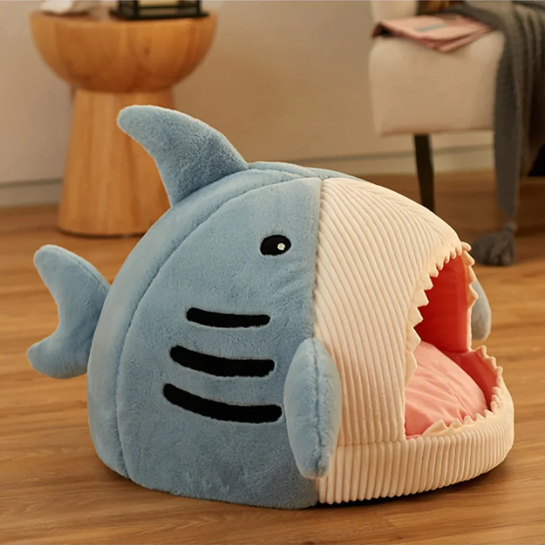 Ultimate Luxury Plush Shark Shaped Pet Bed for Pampered Pups