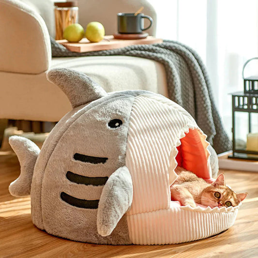 Ultimate Luxury Plush Shark Shaped Pet Bed for Pampered Pups